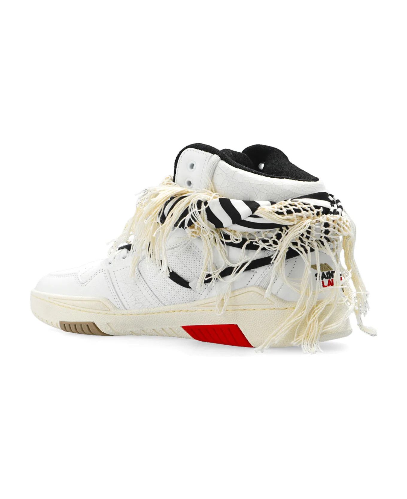 Saint Laurent Paris o1bcso1str1225 Smith Sneakers In Grained Leather in White Size US 6.5 / IT 36.5 - 2 Thumbnail