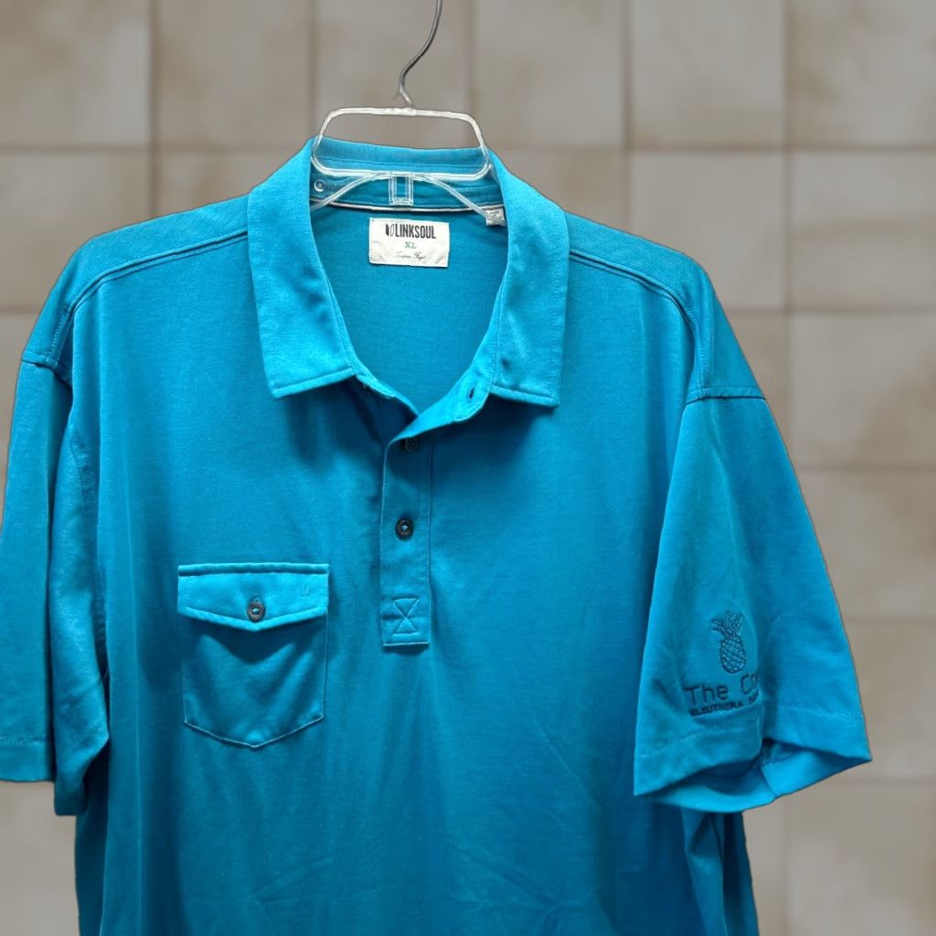 Vintage Linksoul Polo Shirt Adult XL Blue Mens Golf Luxury Cotton Soft Polo Shirt XL Blue Mens Golf Luxury Cotton Soft Size US XL / EU 56 / 4 - 1 Thumbnail