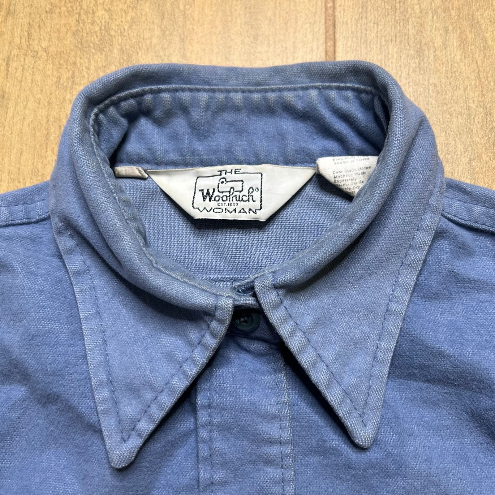 Woolrich Woolen Mills Vintage Woolrich Blue Chamois Cloth Work Shirt Women’s L USA Size L / US 10 / IT 46 - 2 Thumbnail