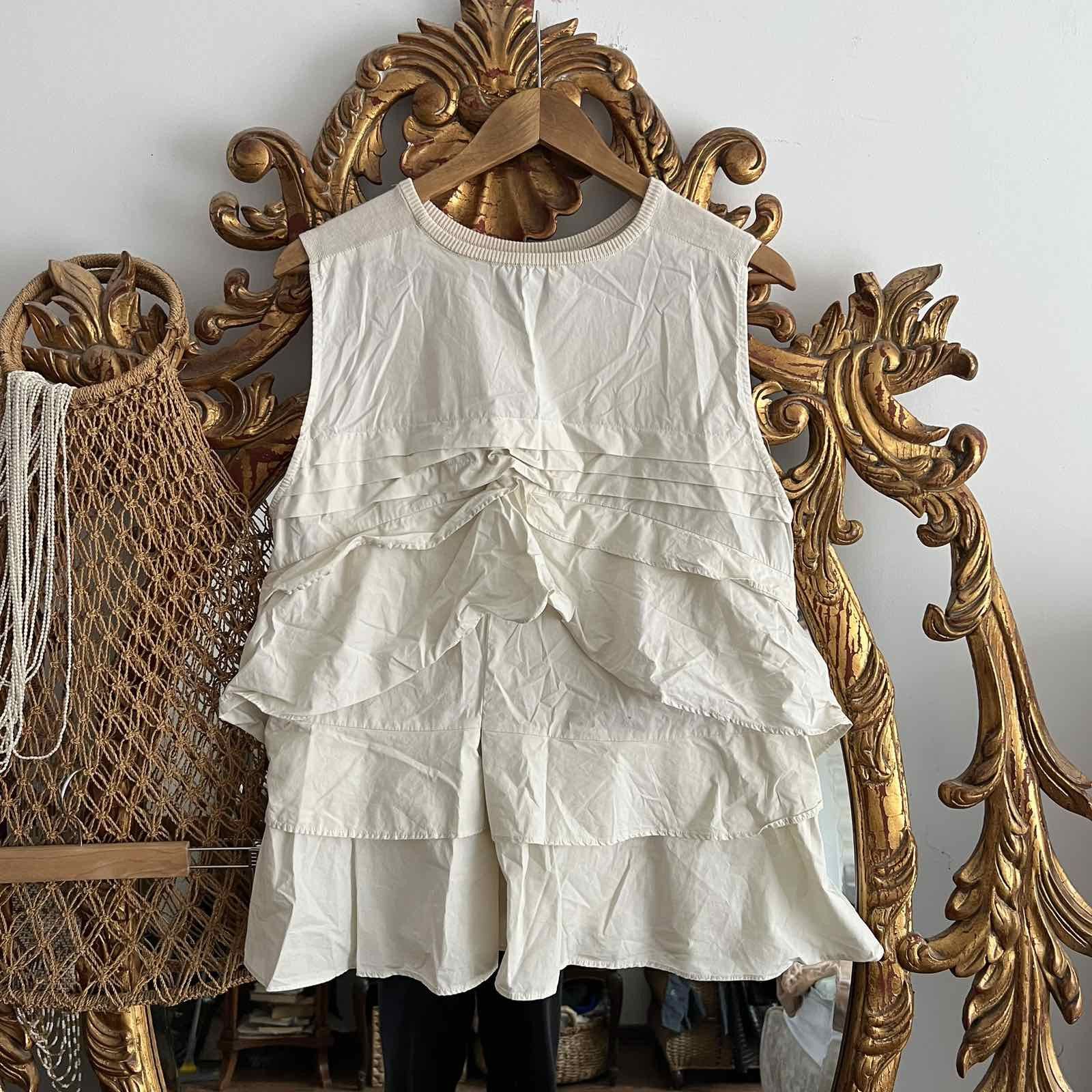 Other MEIMEIJ Short Sleeve Top with Pleated Hem Size M / US 6-8 / IT 42-44 - 2 Thumbnail