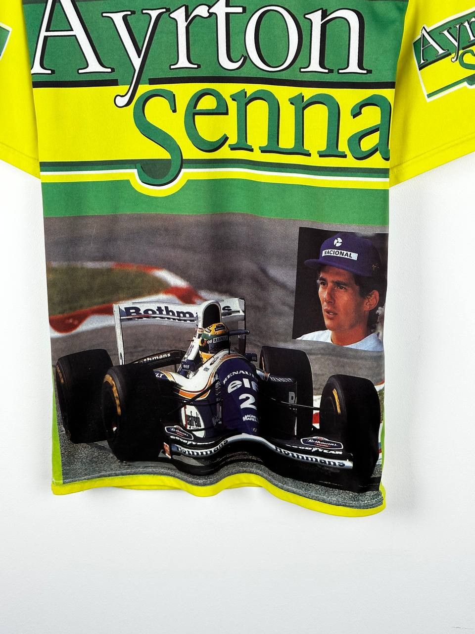 Formula 1 Ayrton Senna 1999 San Marino Grand Prix Vintage Racing Tee Size US M / EU 48-50 / 2 - 4 Thumbnail