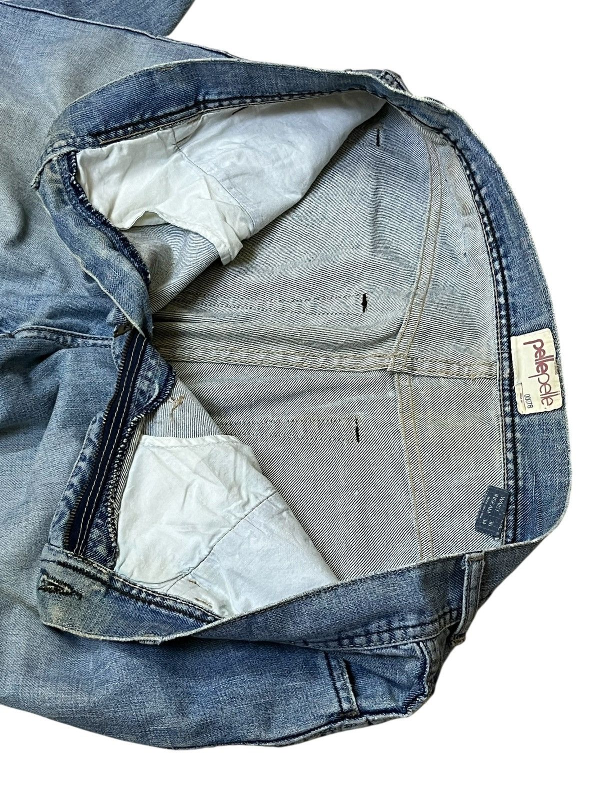 Marc Buchanan BAGGY🔥PELLE PELLE MARC BUCHANAN lot 0002 dirty baggy jeans Size US 37 - 15 Thumbnail