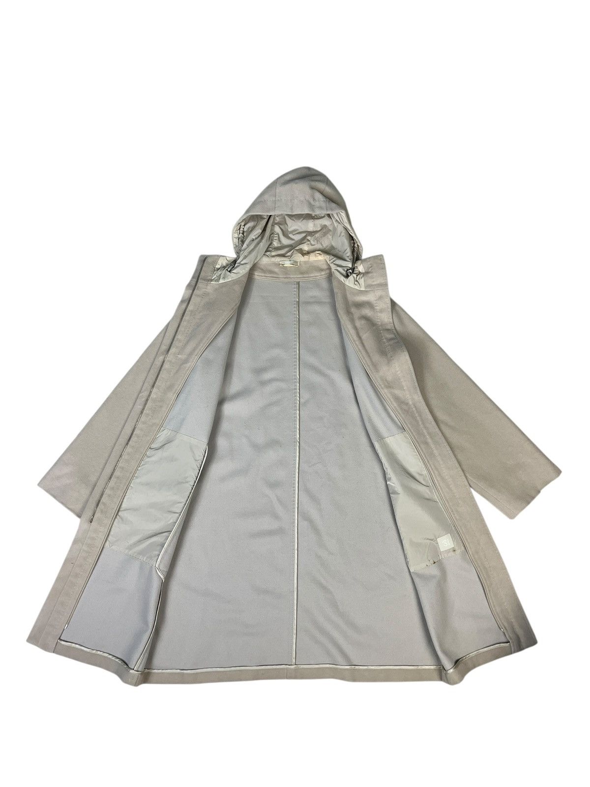 Max Mara S’ Max Mara Made in Italy Wool Zip Up Long Coat with Hood Size M / US 6-8 / IT 42-44 - 11 Thumbnail