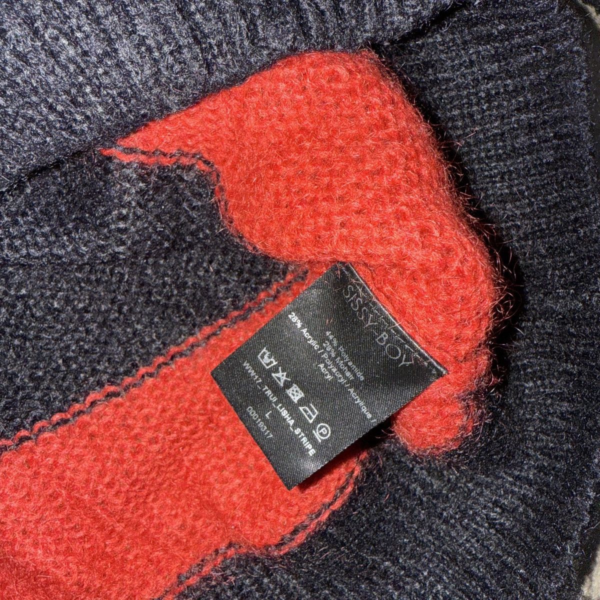 Japanese Brand Sissy Boy Mohair Striped Knit Kurt Cobain Sweater Red Size US L / EU 52-54 / 3 - 4 Thumbnail