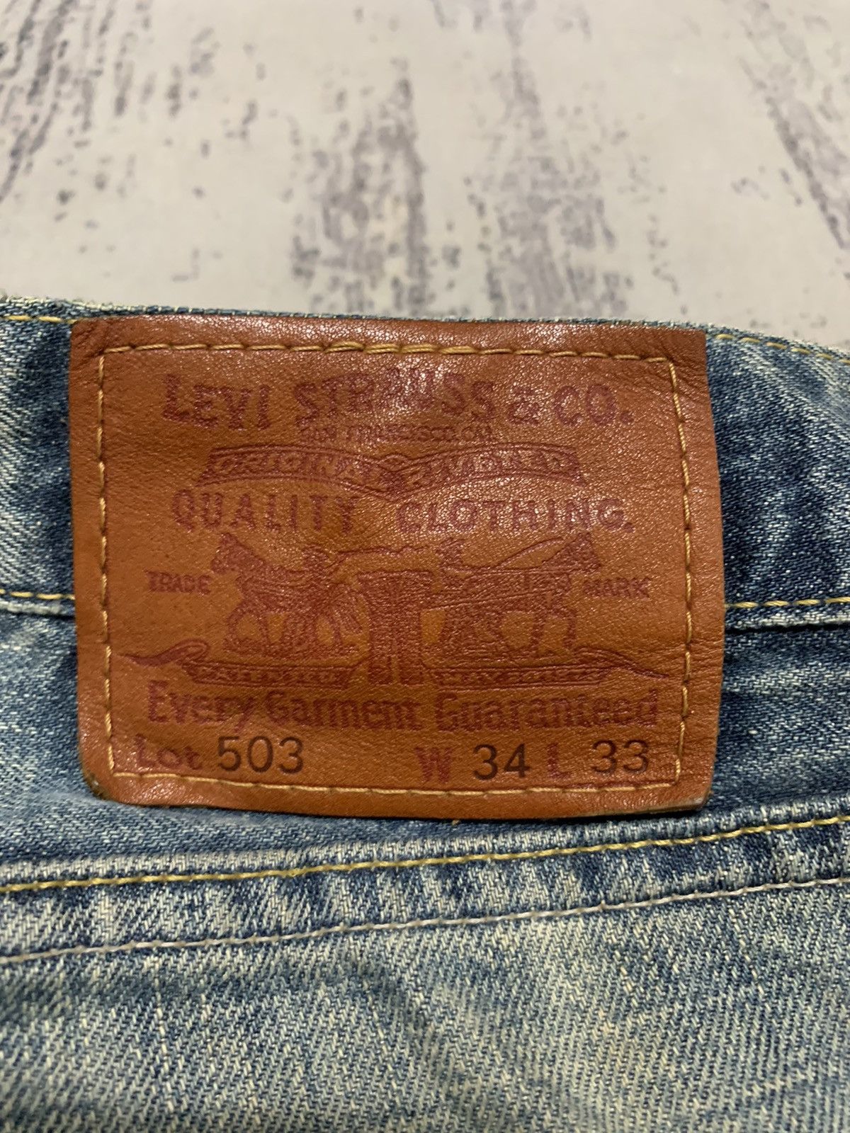 Levi's Vintage Levi's 503 Stone Wash Baggy Jeans 34x29.5 Size US 34 / EU 50 - 17 Thumbnail
