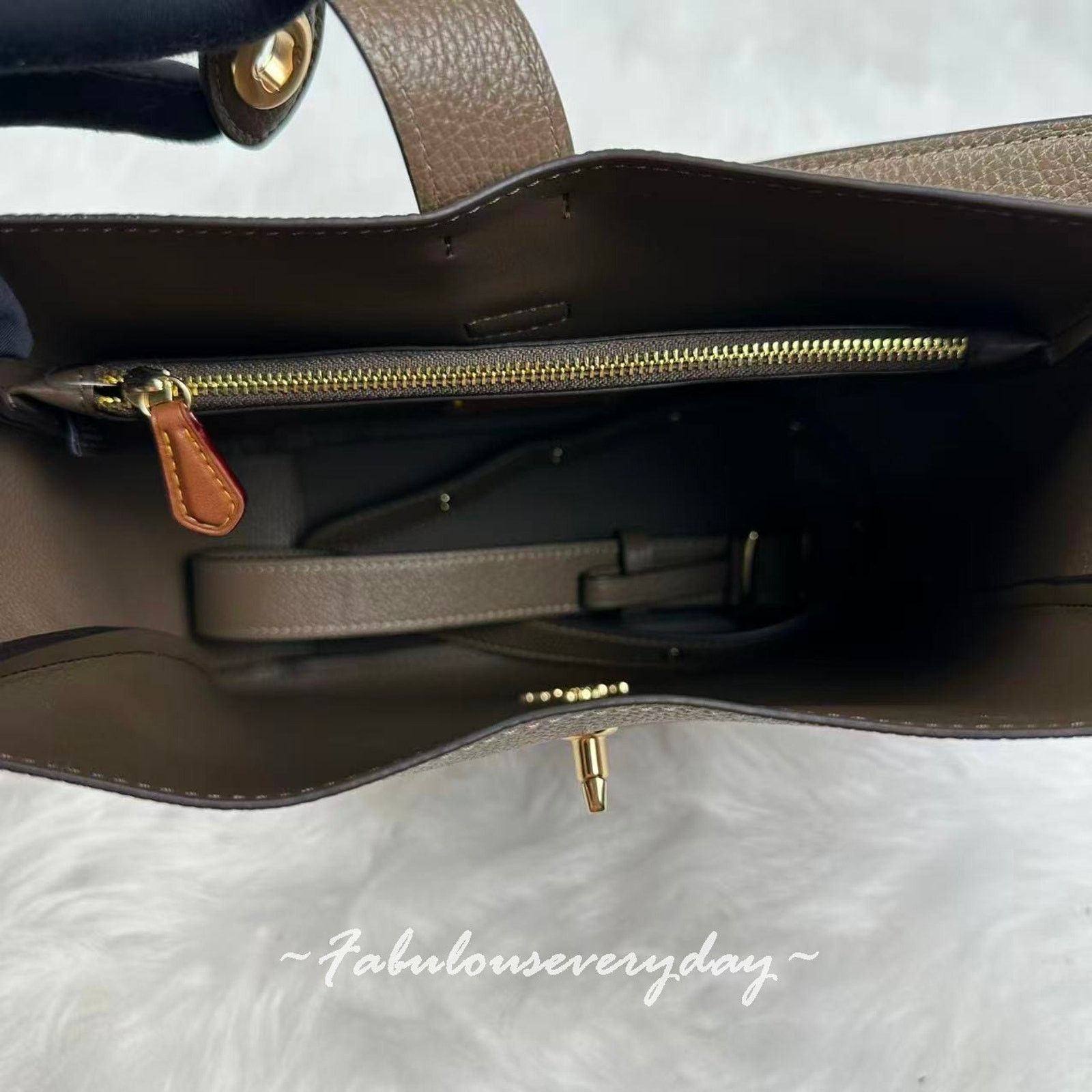 Coach Coach Hadley Convertible Crossbody Bag Leather/Dark Stone Size ONE SIZE - 7 Thumbnail