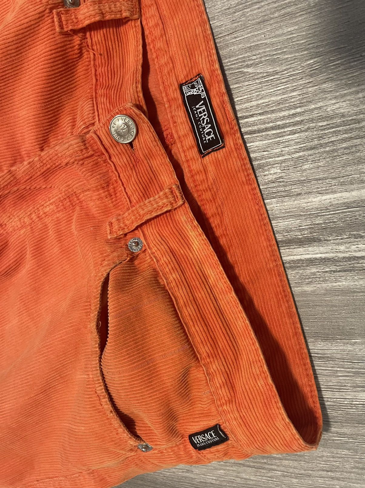 Versace × Versace Jeans Couture × Vintage Rare Versace Orange Corduroy Size US 32 / EU 48 - 3 Thumbnail