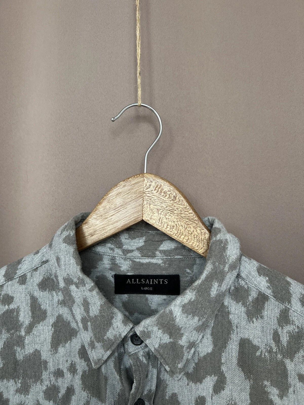 Allsaints AllSaints Montaud LS Cotton Button Shirt Mens Size L Size US L / EU 52-54 / 3 - 9 Thumbnail