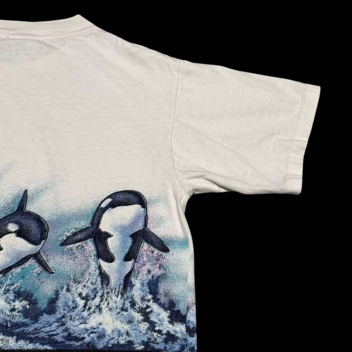 Vintage Oneita Hawaii Orca Ocean Wrap Around Stained Shirt Men's M Size US M / EU 48-50 / 2 - 9 Thumbnail