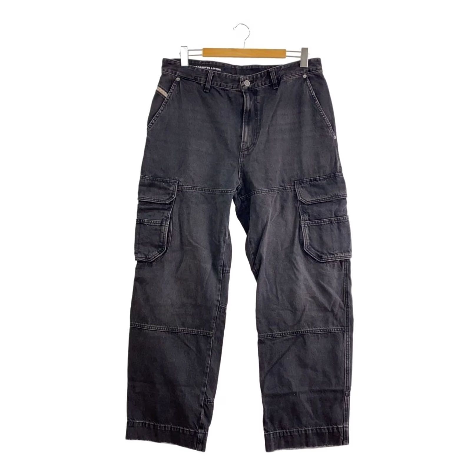 Diesel Diesel D-FISH-S Cargo Trousers Size 32 Black Cotton Regular Wide-Leg Mens City Army Vintage No Size US 32 / EU 48 - 2 Thumbnail
