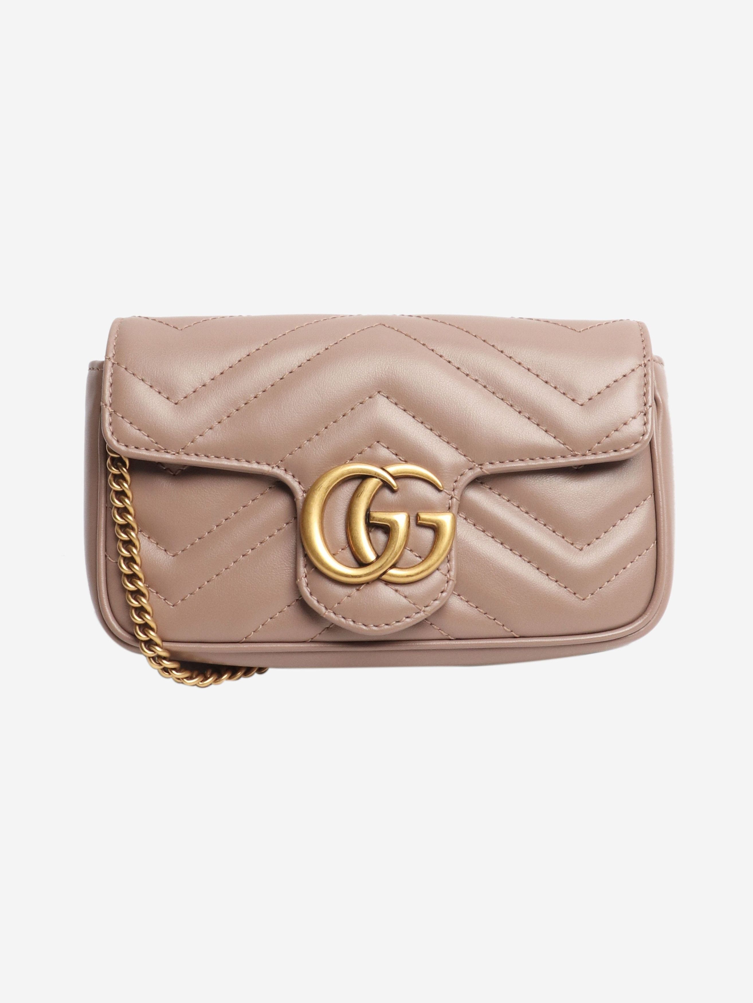 Gucci Taupe GG Marmont mini bag Size ONE SIZE - 1 Thumbnail