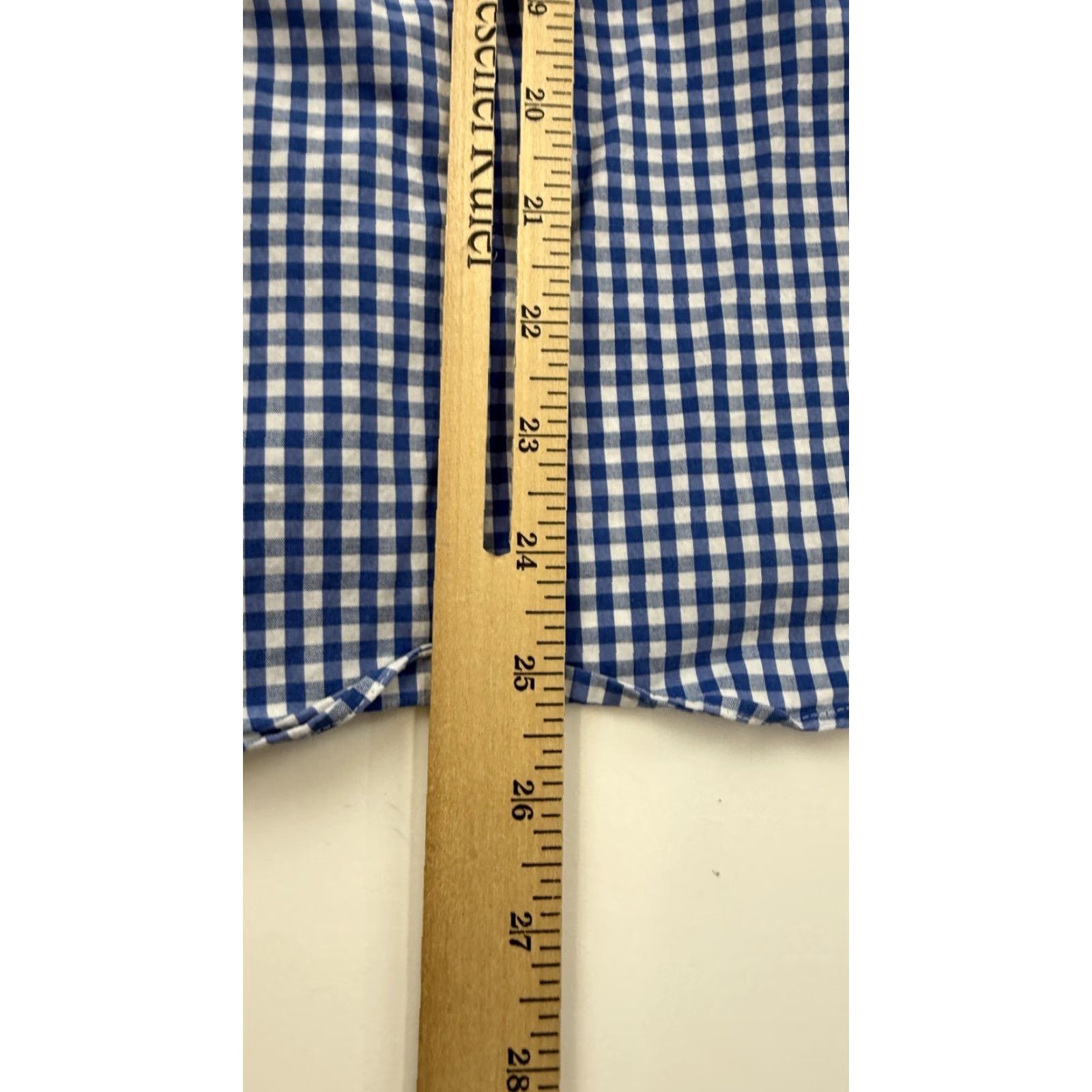 Vintage Mason James Shirt Mens Small Stretch Check Gingham Short Sleeve Button Up Blue Size US S / EU 44-46 / 1 - 6 Thumbnail