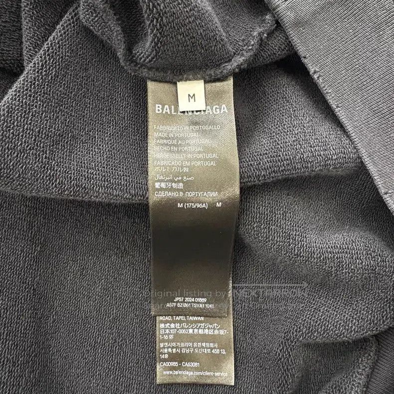 Balenciaga Balenciaga Distressed Washed Patch Logo Hoodie Size US M / EU 48-50 / 2 - 5 Thumbnail