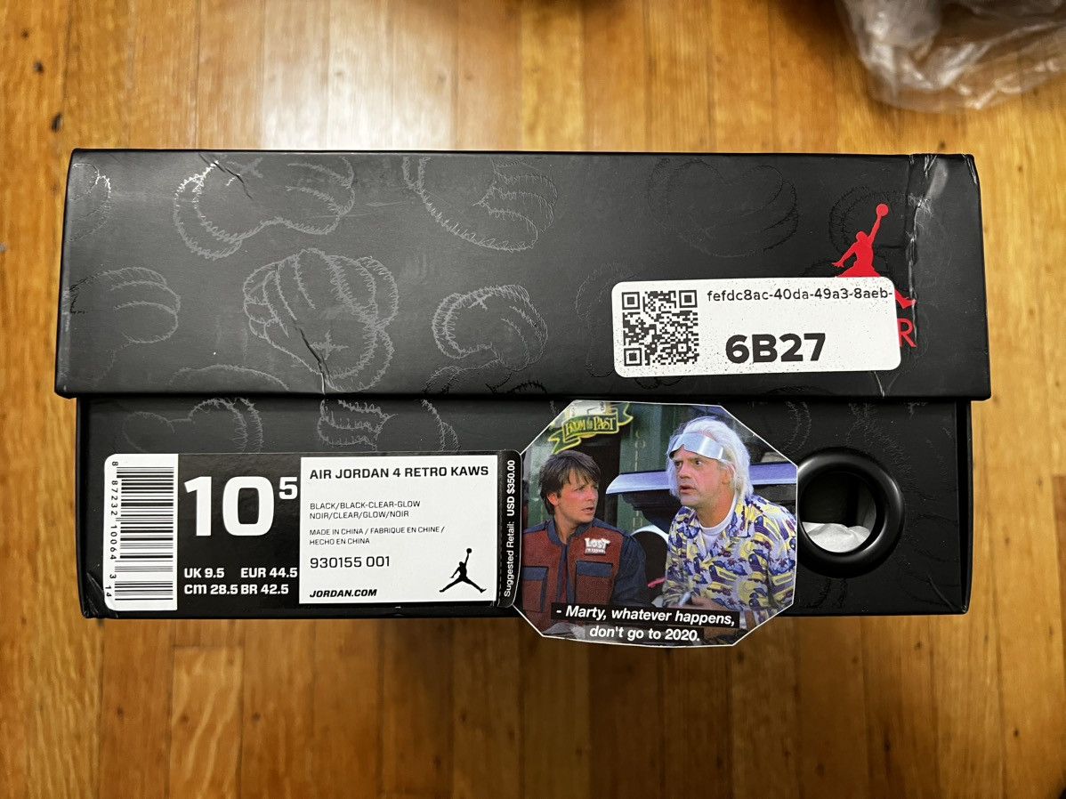 Jordan Brand × Kaws Kaws Jordan 4 Black Size US 10.5 / EU 43-44 - 8 Thumbnail