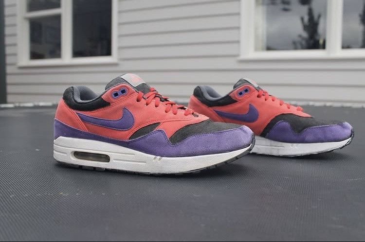 NikeAirMax1ACGTeamRed/Violet/Black2010(308866-019)SizeUS9.5