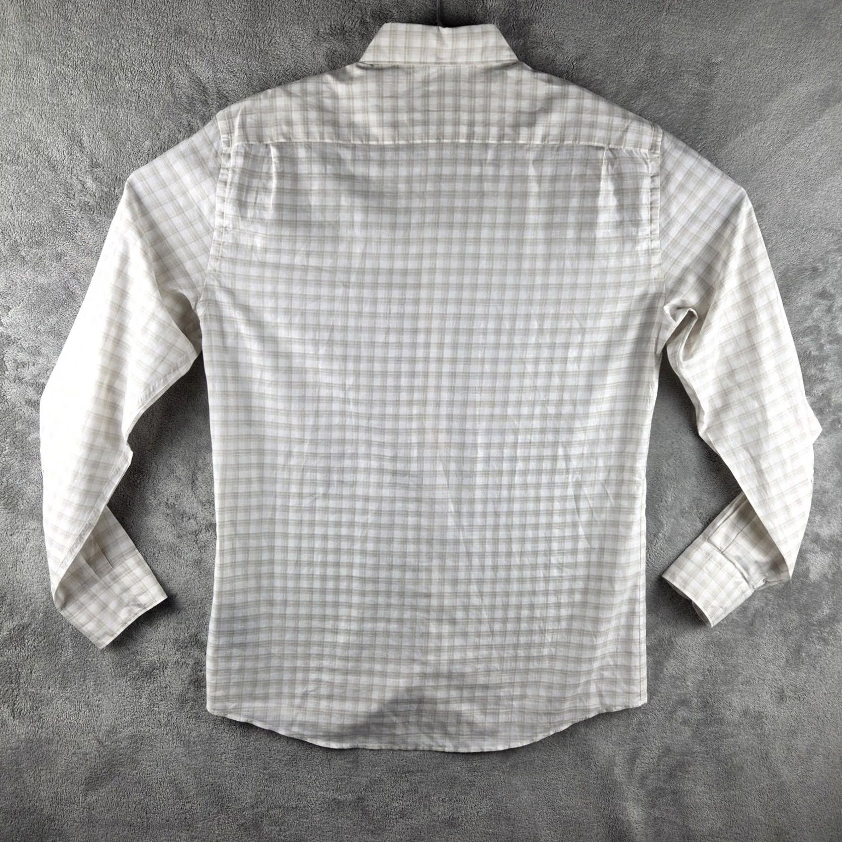 Z Zegna Zegna Shirt Mens Medium Blue Plaid Centoquaranta Twill Linen Blend Button Down Size US M / EU 48-50 / 2 - 2 Thumbnail