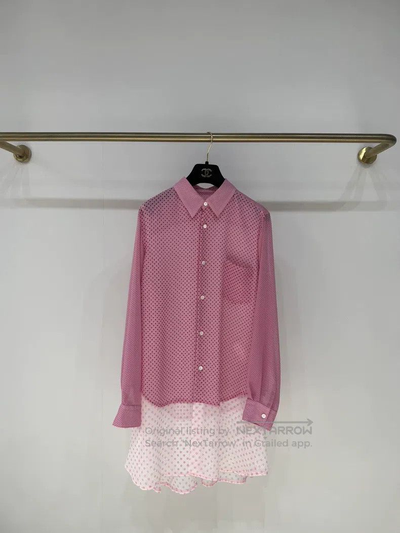 Comme des Garcons Comme des Garcons Pink Polka Dot Two-Piece Shirt Size M / US 6-8 / IT 42-44 - 1 Thumbnail