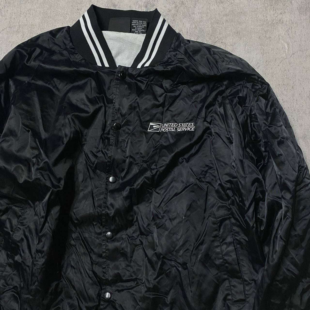 Other Black & white vintage 90s USPS satin bomber jacket jacket Size US XL / EU 56 / 4 - 2 Thumbnail