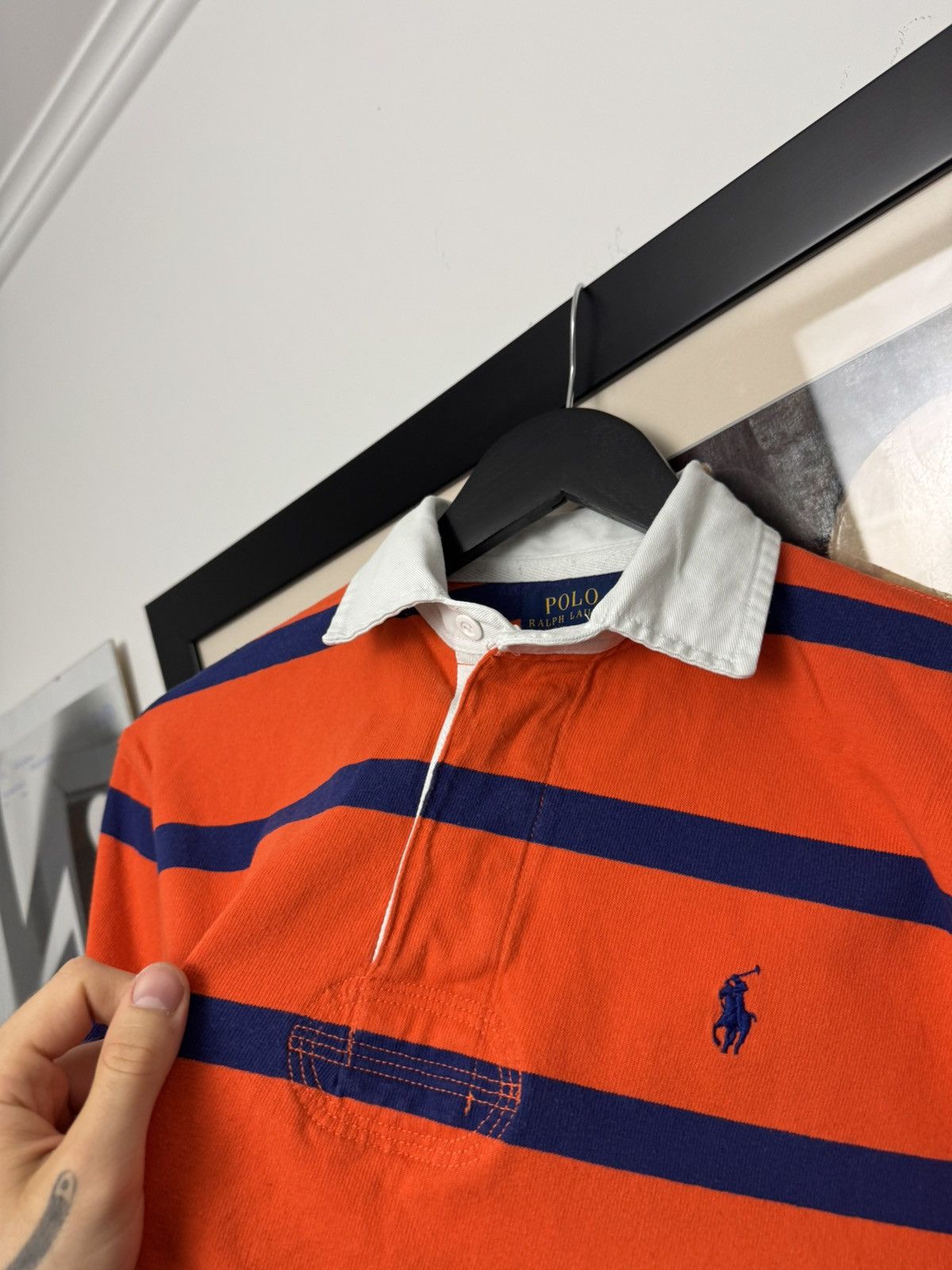 Polo Ralph Lauren Vintage Rugby Longsleeve Striped Hype Rare