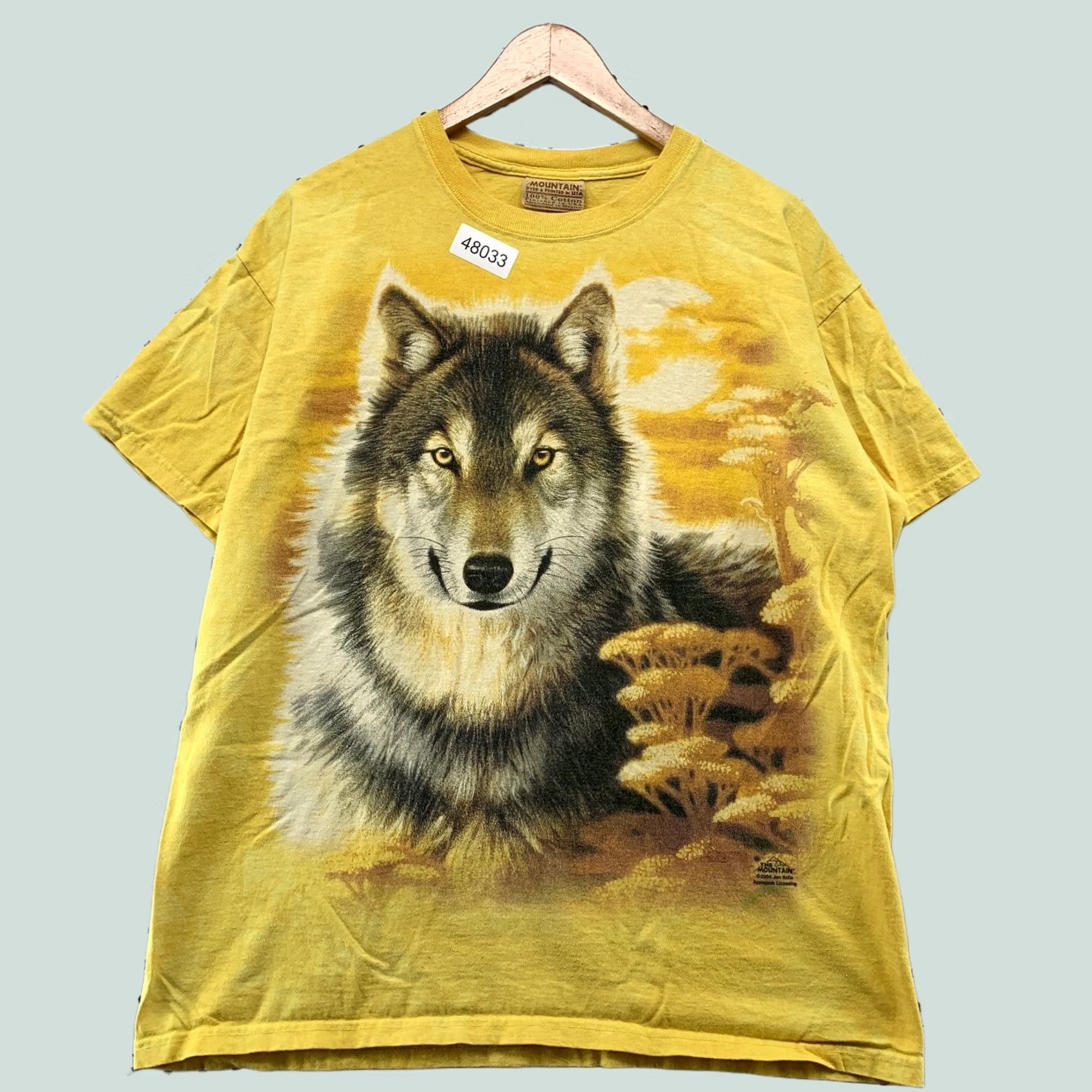 The Mountain VINTAGE The Mountain Wolf Nature Shirt Mens L Yellow USA Acid Wash Wolves Shirt Size US L / EU 52-54 / 3 - 1 Thumbnail