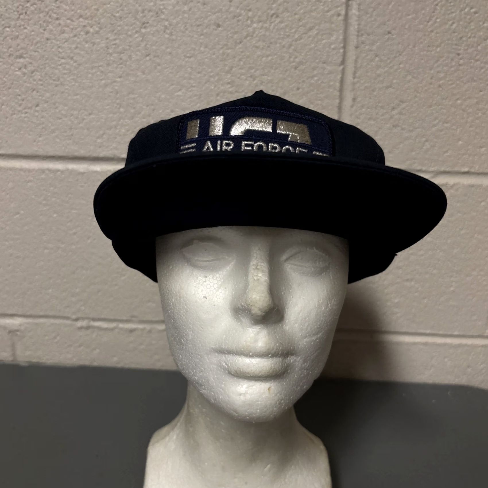 Vintage VINTAGE Best Cap Flat Brim Hat USA Air Force USAF Embroidered Blue USA Made Mens Size ONE SIZE - 2 Thumbnail