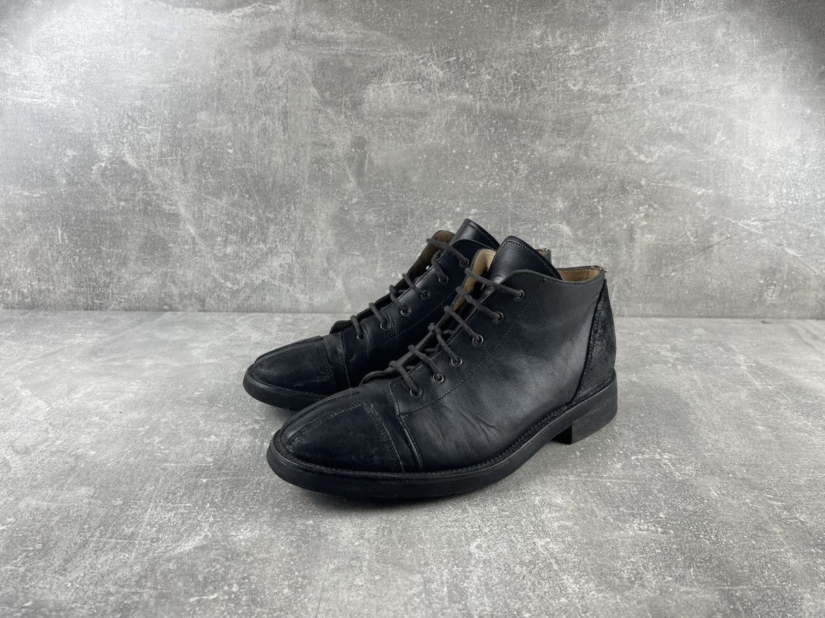Other Avant Garde Vintage Black Leather Derby Boots Italian Made Size US 8 / EU 41 - 1 Thumbnail