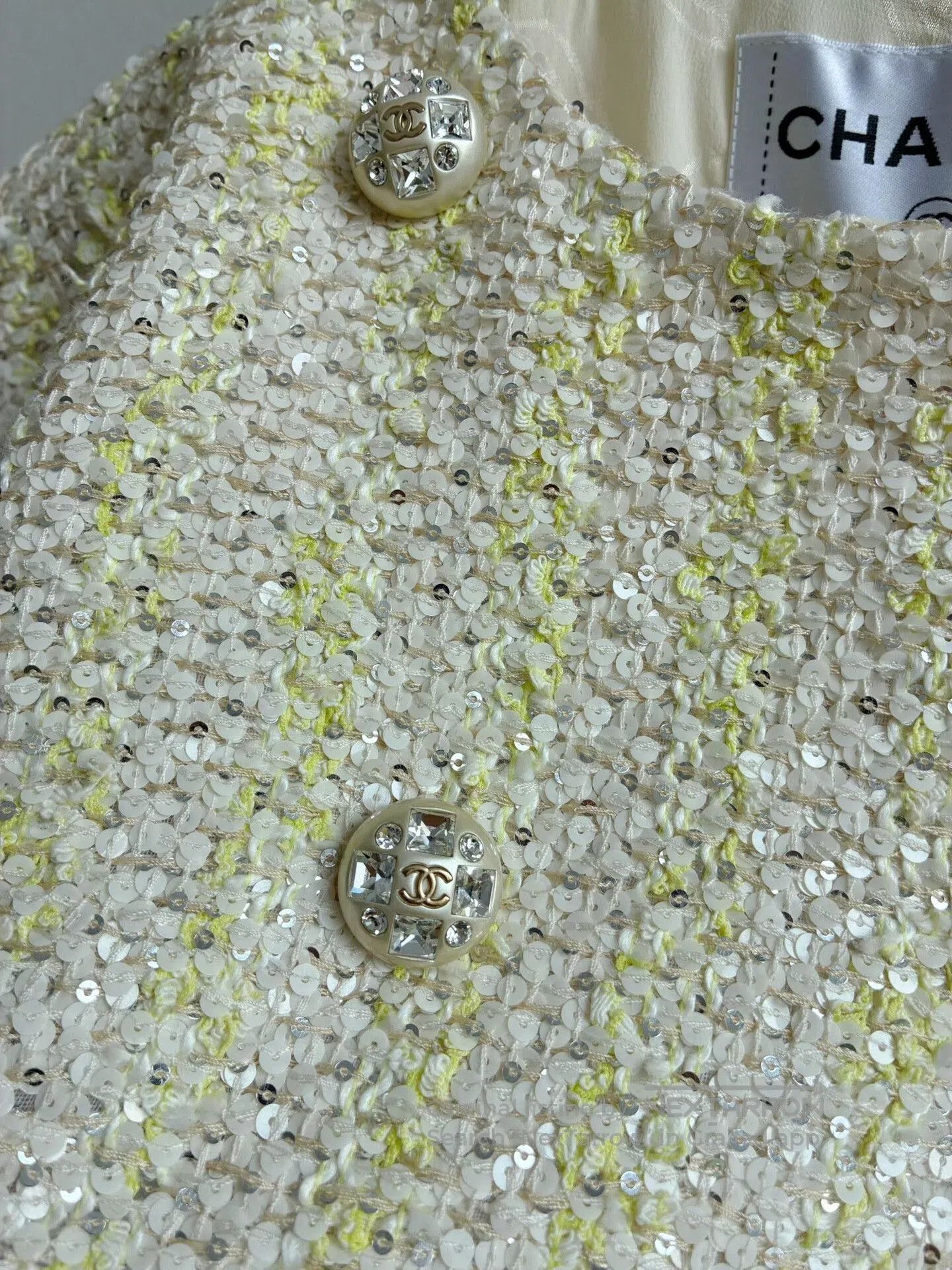 Chanel Chanel 23S Yellow Sequin Cape Coat. Size XXS / US 00 / IT 34 - 4 Thumbnail