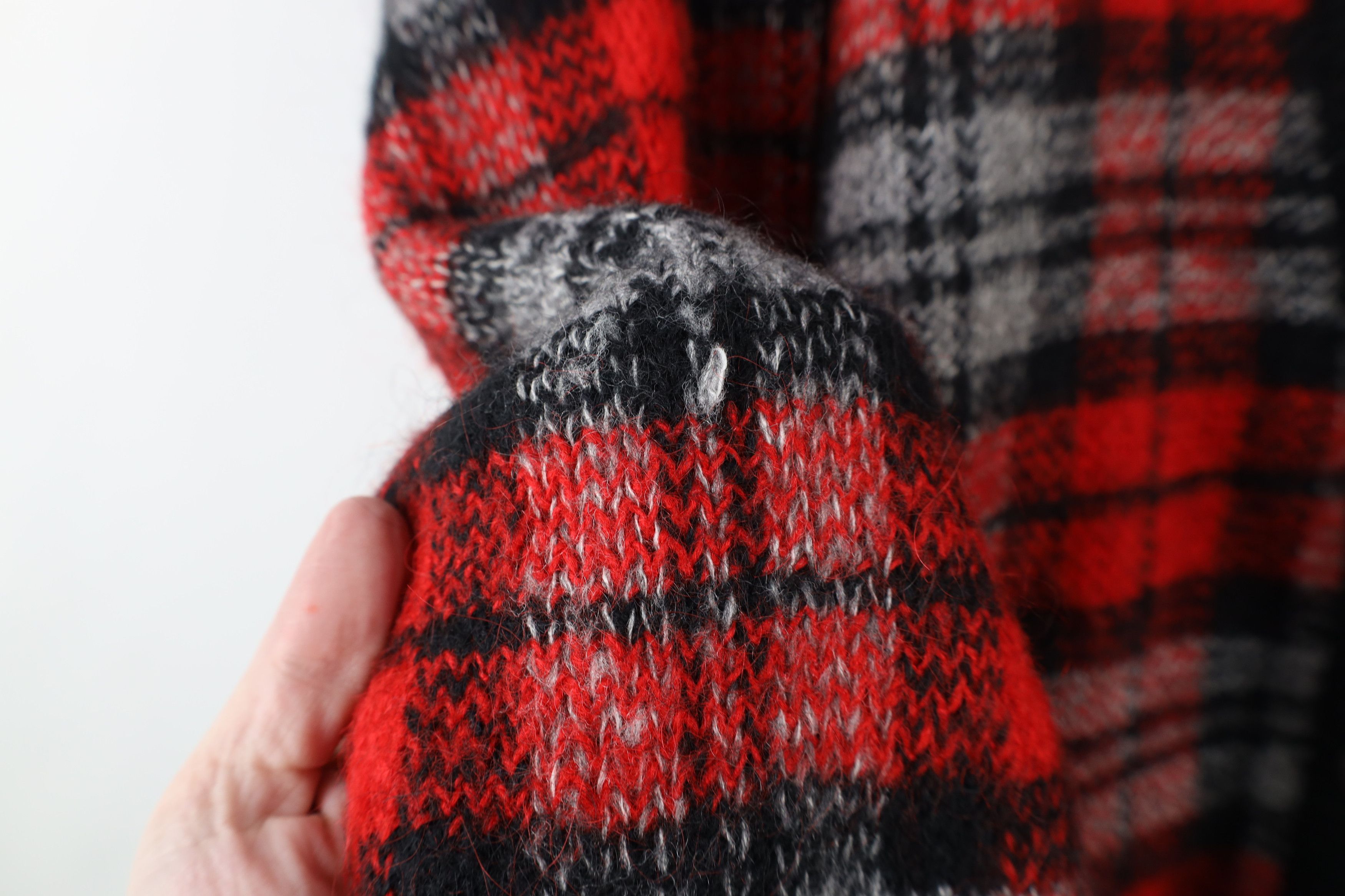 Vintage Vintage 90s Streetwear Blend Knit Cardigan Sweater Plaid Size M / US 6-8 / IT 42-44 - 6 Thumbnail