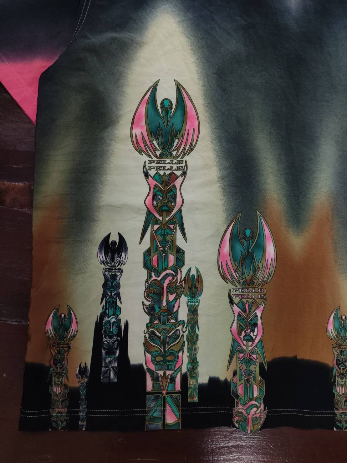 Pelle Pelle Vtg 90's Marc Buchanan Pelle Pelle " Totem Pole " Gradient Size US XXL / EU 58 / 5 - 12 Thumbnail