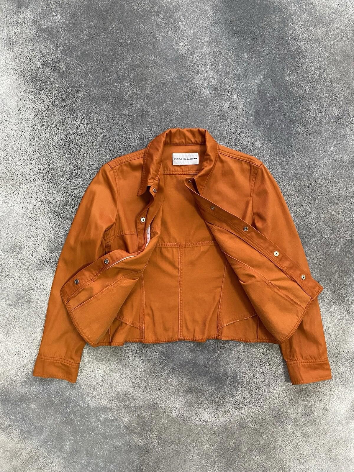 Mugler 2000’s Mugler Collar Press-Stud Orange Jacket Vintage Size M / US 6-8 / IT 42-44 - 6 Thumbnail