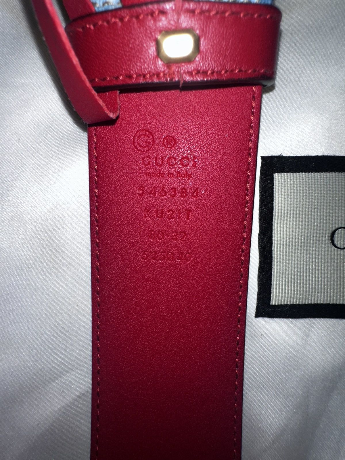 Gucci Gucci GG Supreme “Blooms” Floral Canvas Feline Tiger Belt Size 32 - 6 Thumbnail