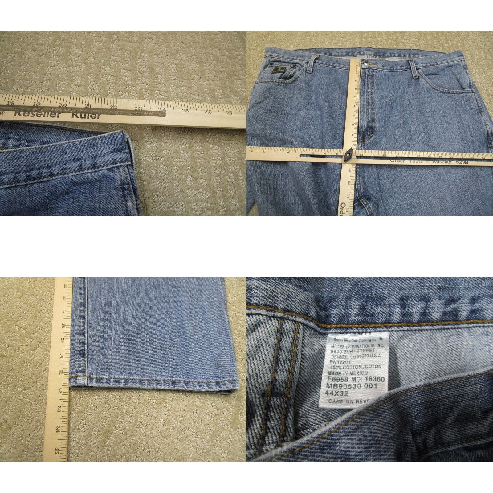 Vintage Cinch Jeans Men 44x32 Light Wash Blue Label Denim 5-Pocket Relaxed Tapered Style Logo Cowboy Vintage: No Size US 44 / EU 60 - 8 Thumbnail