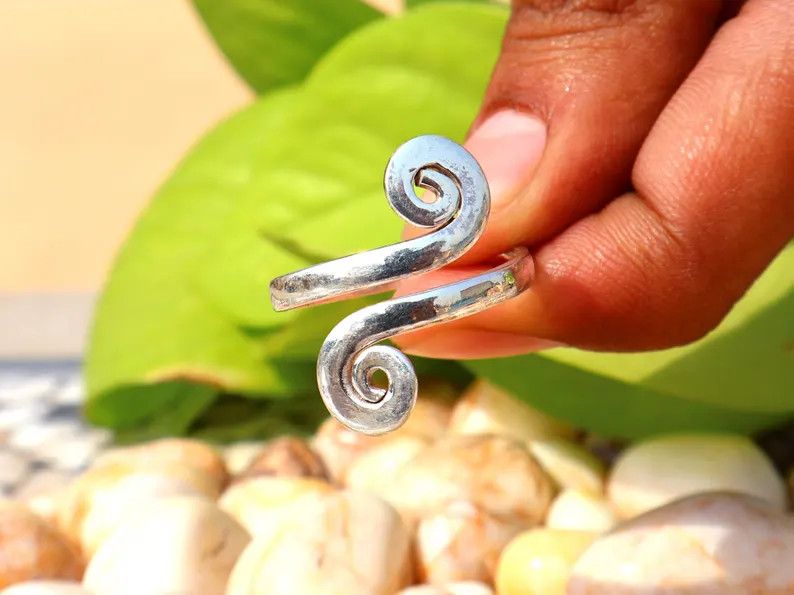 Handmade Spiral Ring, Handmade Sterling Silver Ring, Adjustable Ring, Size ONE SIZE - 5 Thumbnail