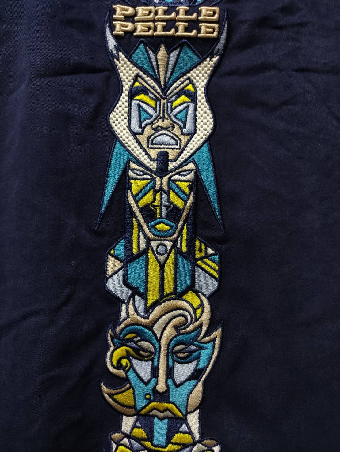 Marc Buchanan Vtg 00's Pelle Pelle " Totem Pole " Embroidery Shirts Size US XL / EU 56 / 4 - 9 Thumbnail