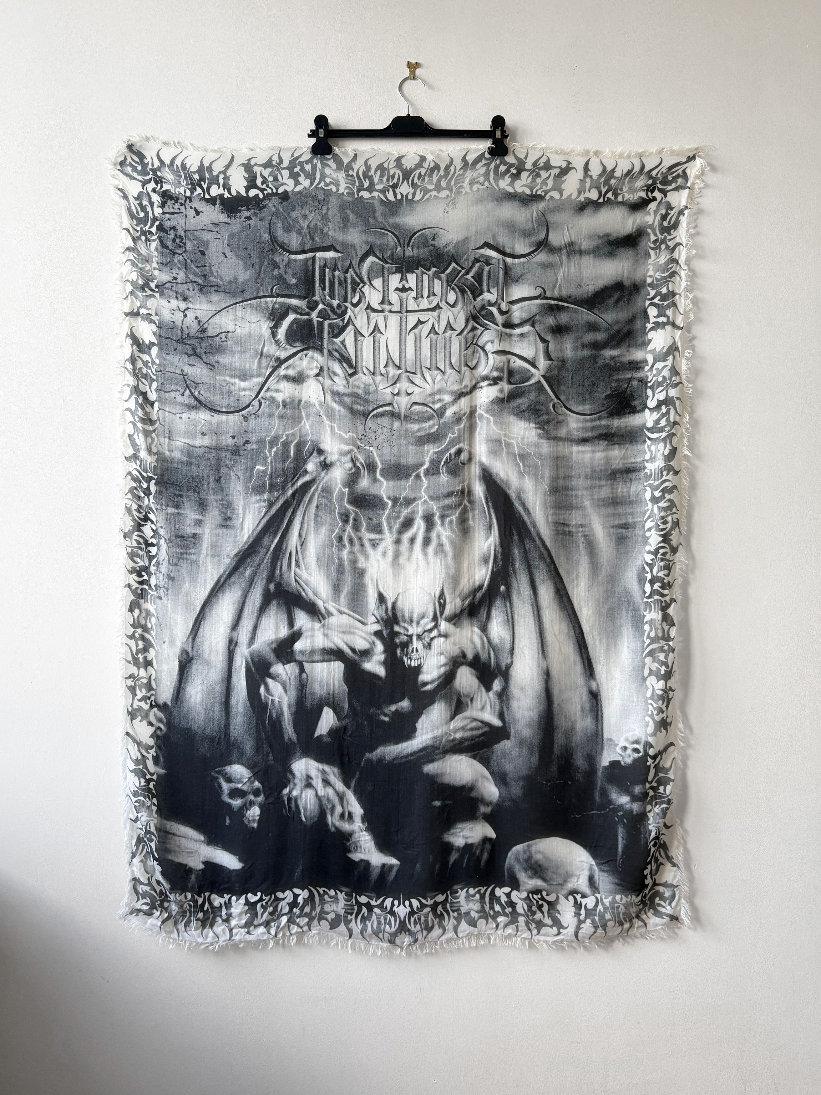 Jean Paul Gaultier Jean Paul Gaultier unisex black Diablo print pareo / scarf Size ONE SIZE - 2 Thumbnail
