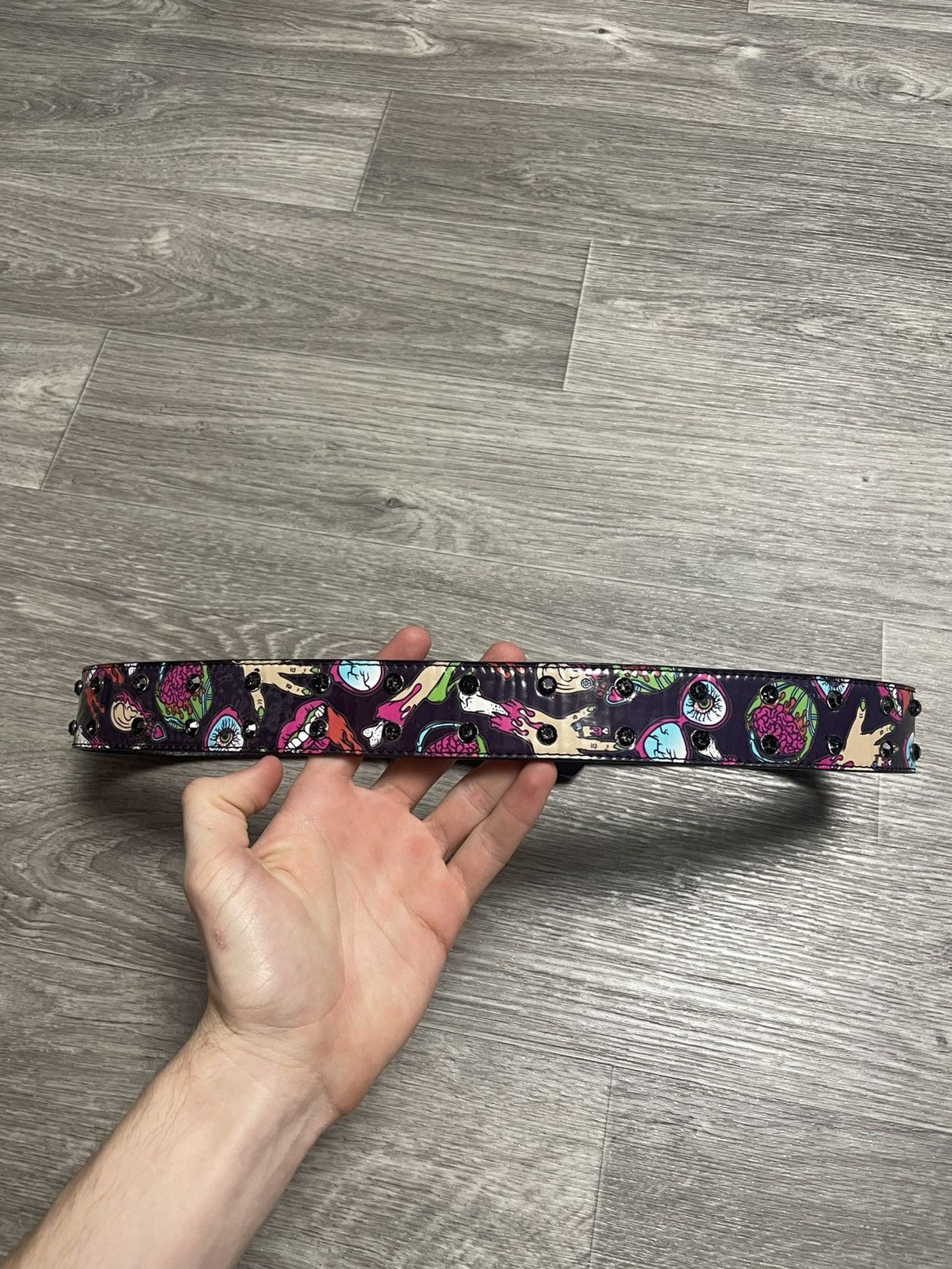 Iron Fist Iron Fist Colorful Horror Print Rhinestones Belt Punk Y2K Size ONE SIZE - 7 Thumbnail