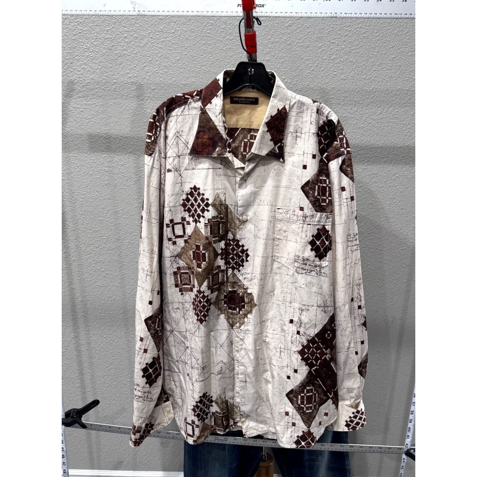 Tommy Bahama Tommy Bahama Shirt Men 2XL Long Sleeve Multicolor Retro Riding Silk Ctn 18 x 38/39 Size US XXL / EU 58 / 5 - 3 Thumbnail