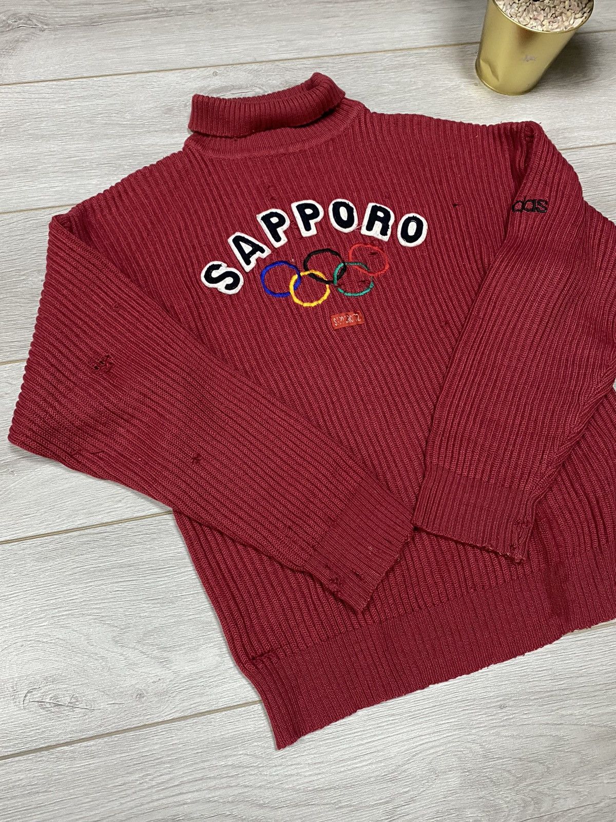 Vintage Adidas Sapporo Olympic vintage wool turtle neck sweater Size US M / EU 48-50 / 2 - 12 Thumbnail