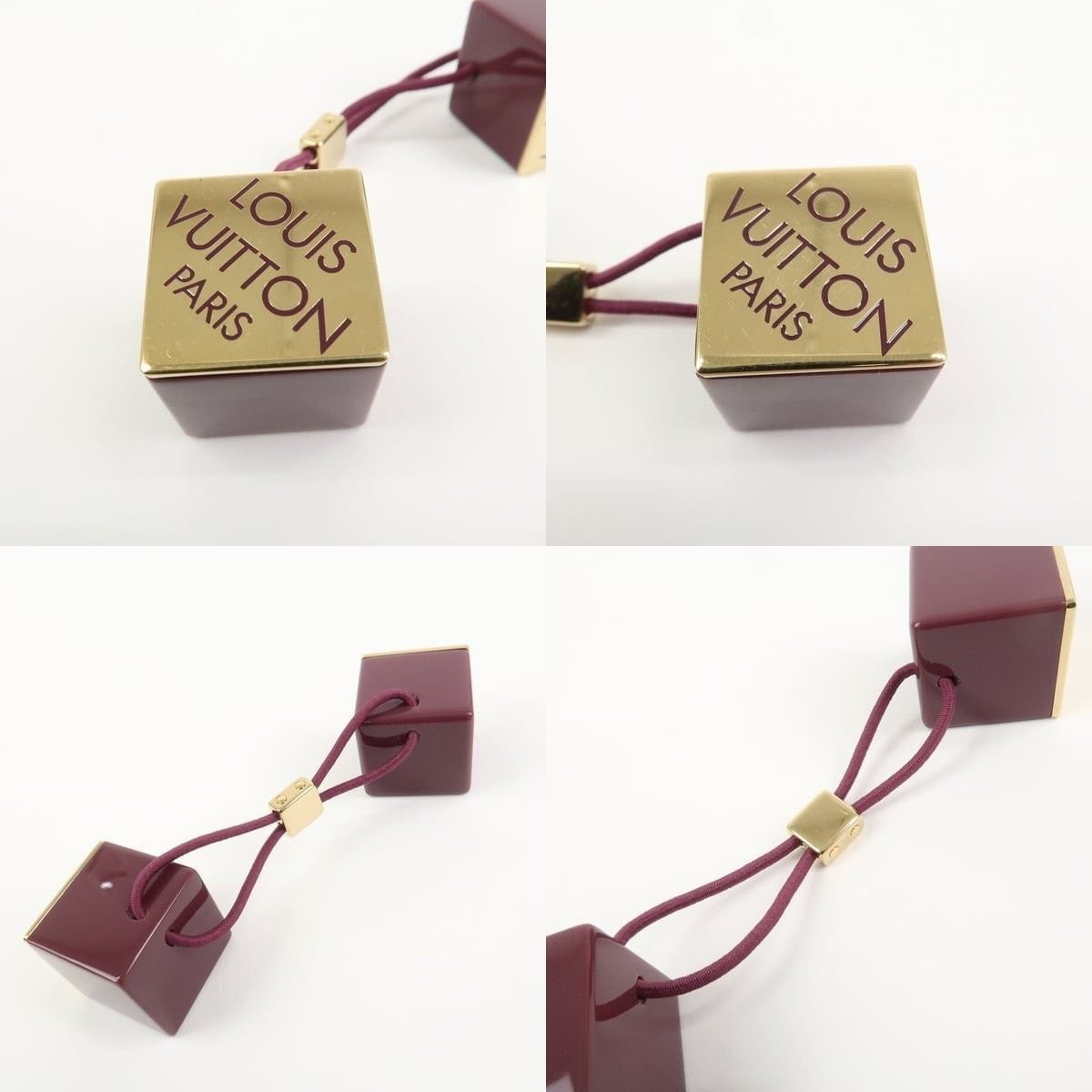 Louis Vuitton Louis Vuitton Hair Cube Plastic Hair Accessory Burgundy Size ONE SIZE - 3 Thumbnail