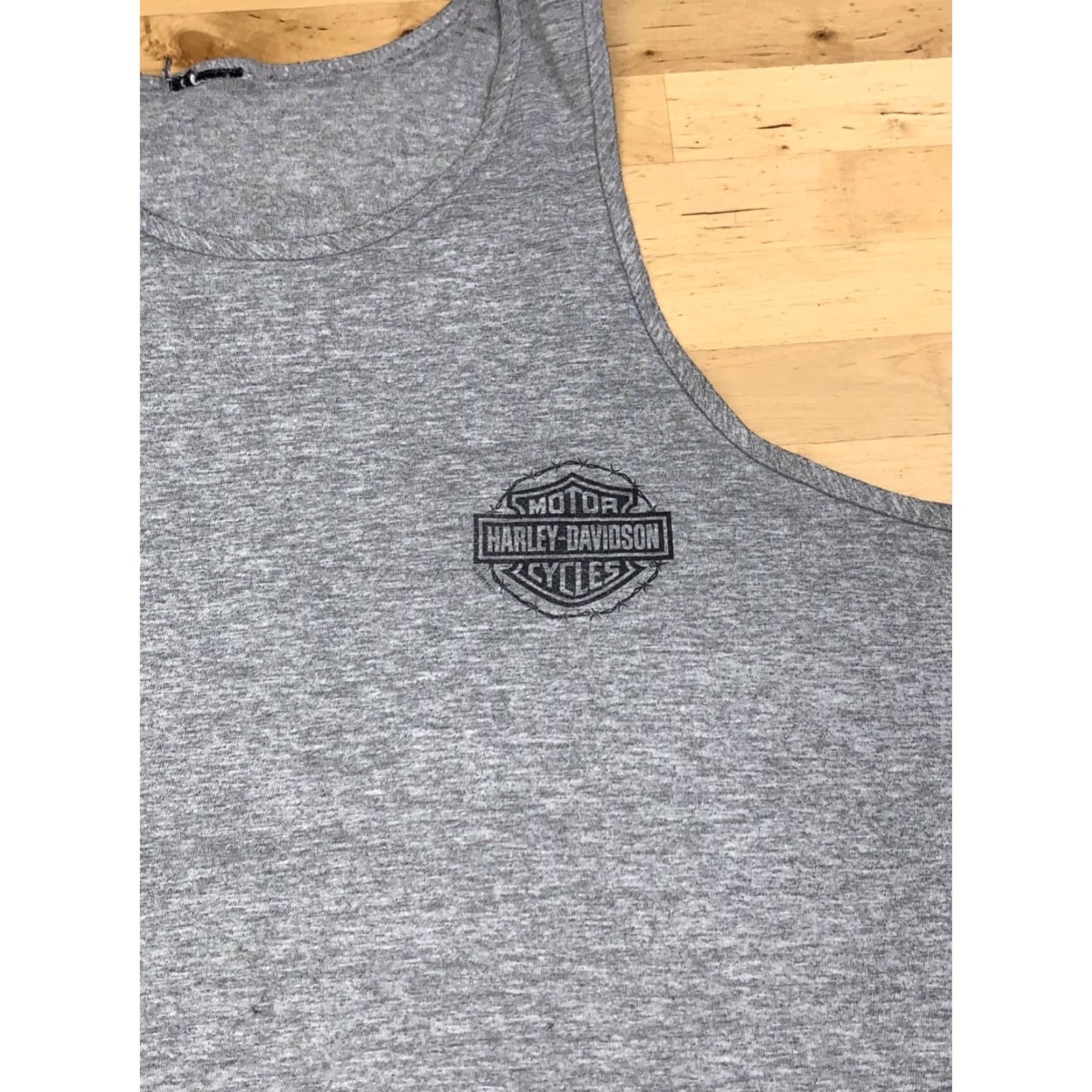 Harley Davidson VINTAGE Harley-Davidson Tank Top Men XL Gray Biker Motorcycle Y2K 2000s Logo Shirt Size US XL / EU 56 / 4 - 4 Thumbnail