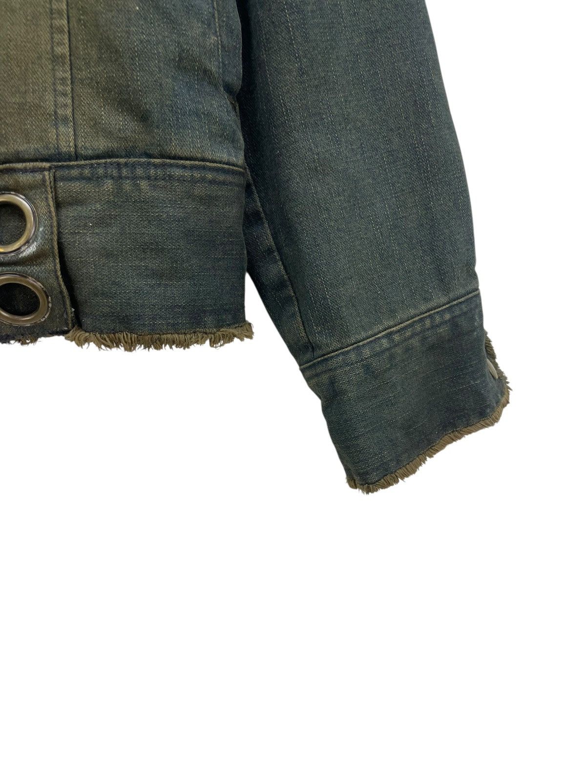In The Attic 💥 In the Attic Reconstructed Denim Jeans Fur Jacket Size US M / EU 48-50 / 2 - 14 Thumbnail