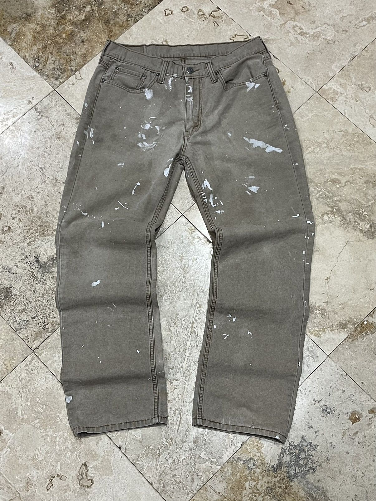 Levi's × Vintage Levi’s 514 Painters Khaki Denim Jeans Size US 33 - 6 Thumbnail