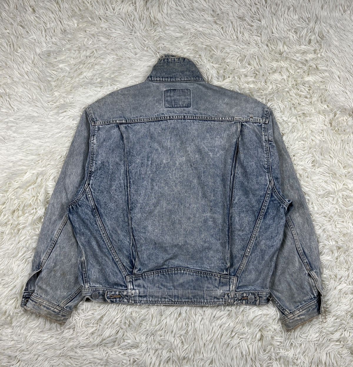 Edwin Vintage Edwin Faded Distressed Denim Jacket Size US L / EU 52-54 / 3 - 2 Thumbnail
