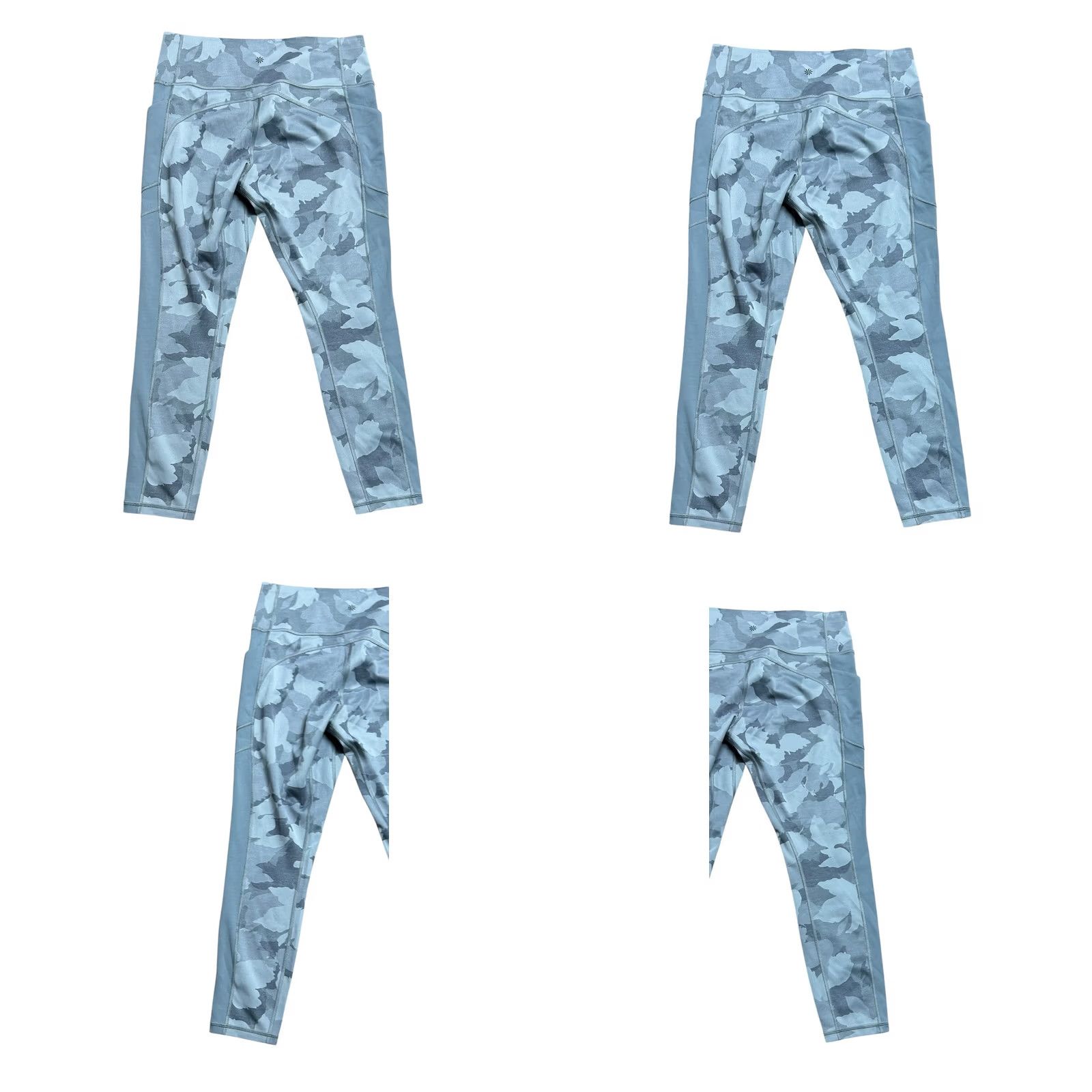 Athleta VINTAGE? Athleta Gray Camo Sz Large Workout Tight Powerlift Leggings Zipper Stash Pockets Size 36" / US 14 / IT 50 - 8 Thumbnail