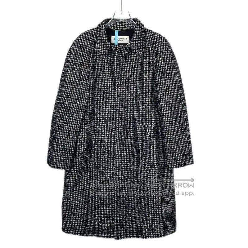 Yves Saint Laurent YSL Color-Block Wool Blend Women's Coat . Size XS / US 0-2 / IT 36-38 - 1 Thumbnail