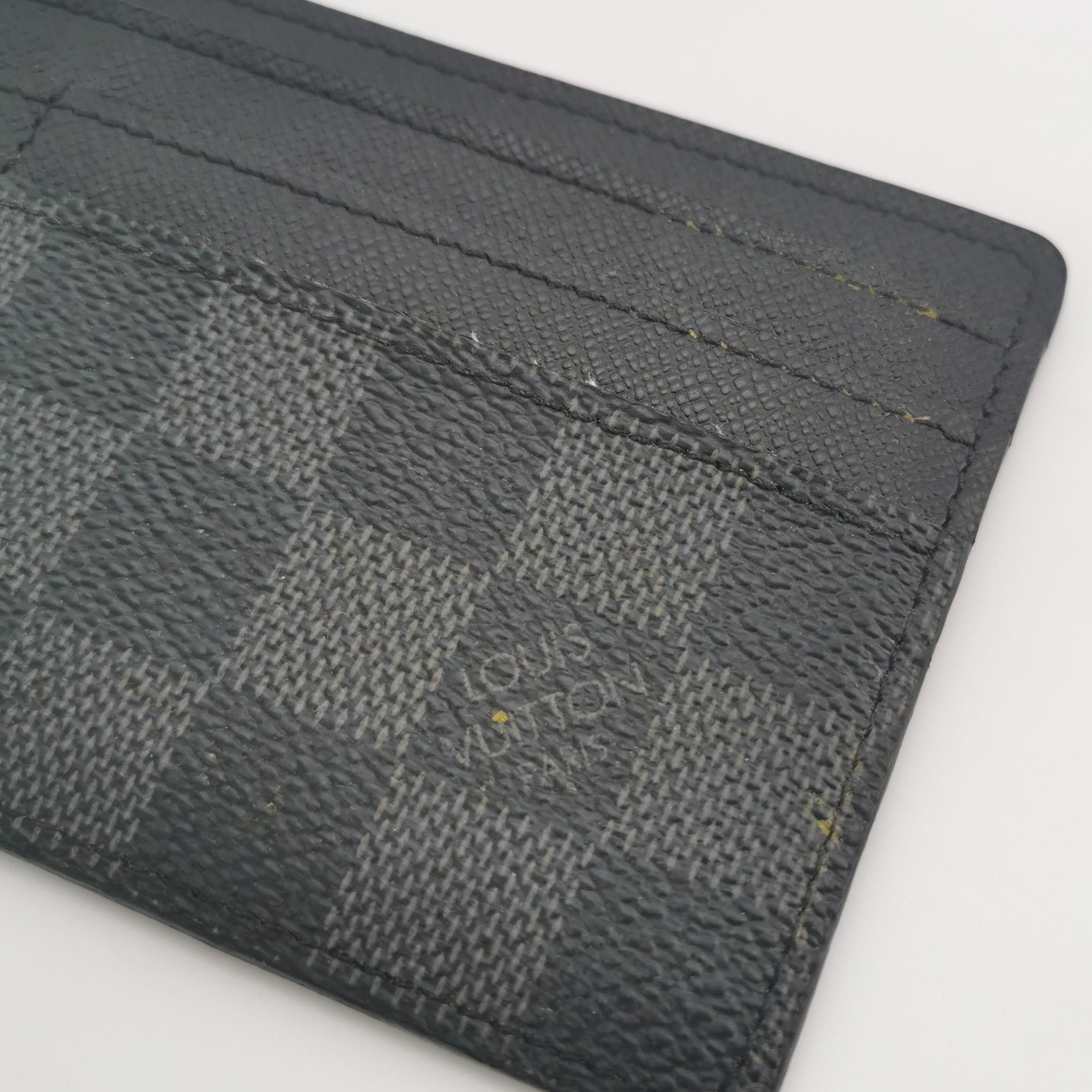 Louis Vuitton Louis Vuitton (LV) Checkerboard Gold Logo One-Piece Card Ho Size ONE SIZE - 7 Thumbnail