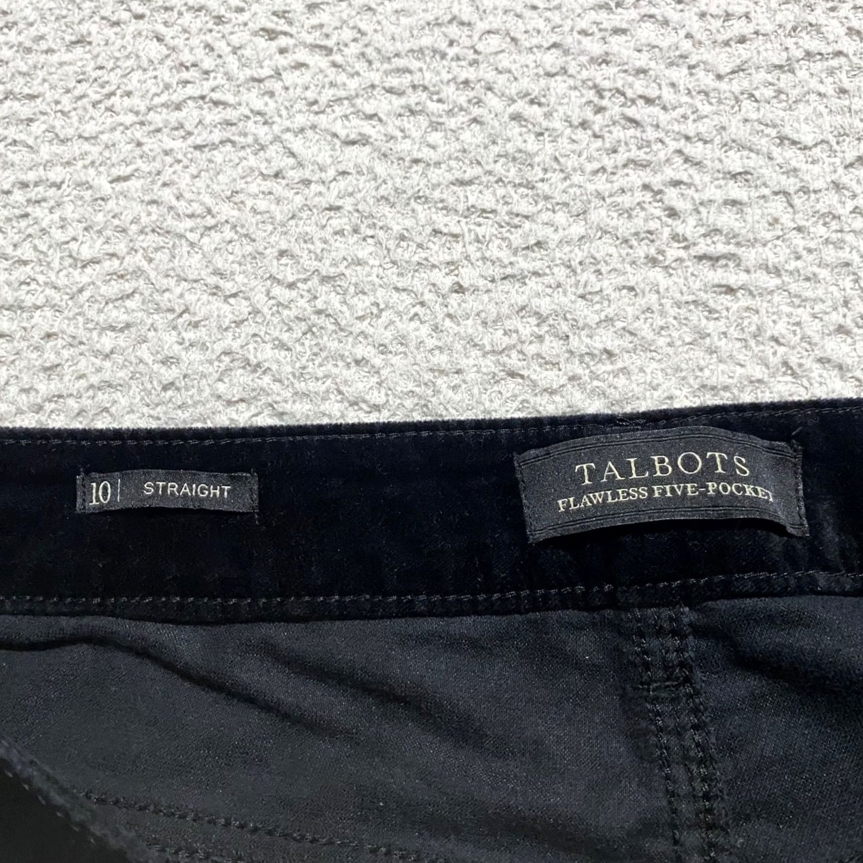 Talbots Talbots Womens Jeans Black Velvet Straight High Rise Dark Wash Size 10 Size 24" / US 00 / IT 34 - 3 Thumbnail