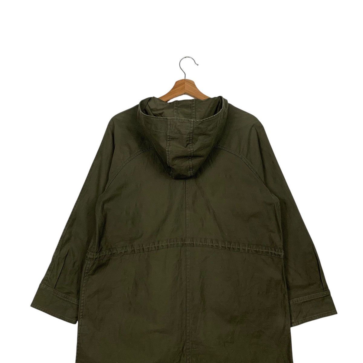 Japanese Brand MJUKA Olive Green Fish Tail Parka Free Size #2461-C110 Size US S / EU 44-46 / 1 - 18 Thumbnail