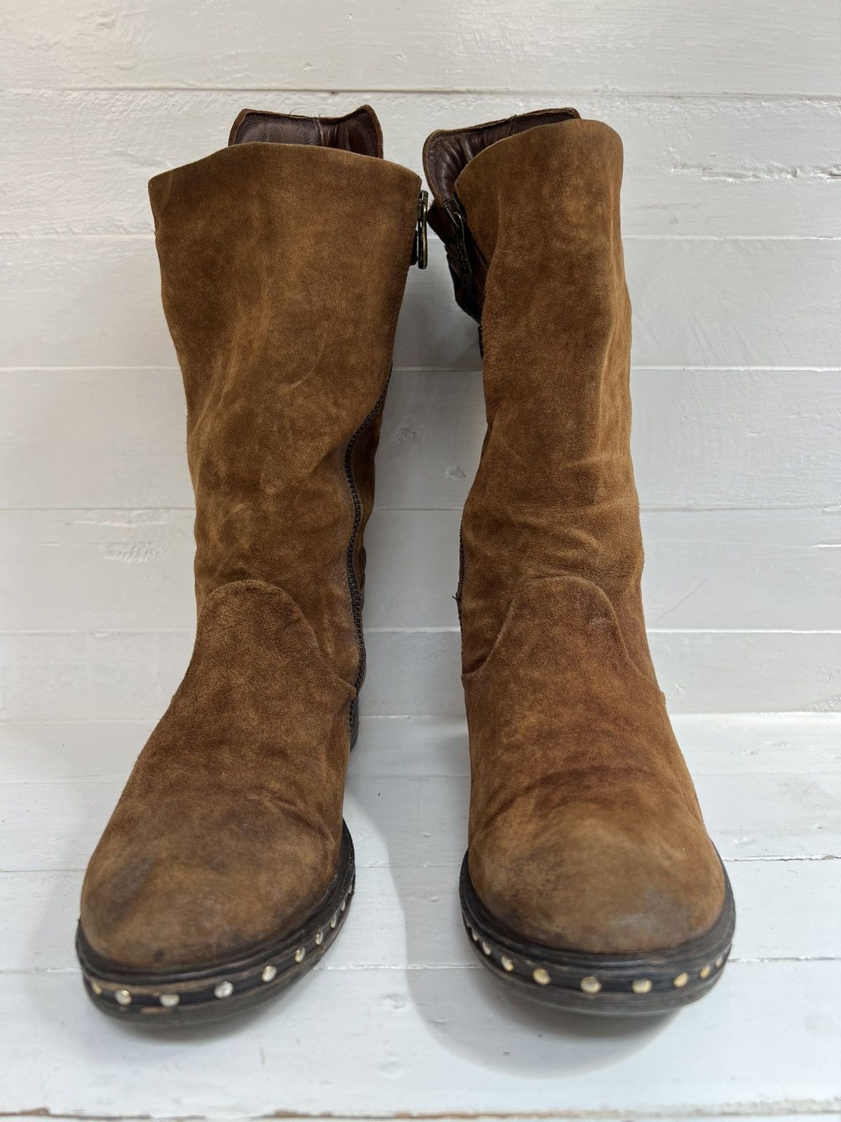 A.S.98 A.S.98 Leather Suede Boho Biker Boot Size US 9 / IT 39 - 5 Thumbnail