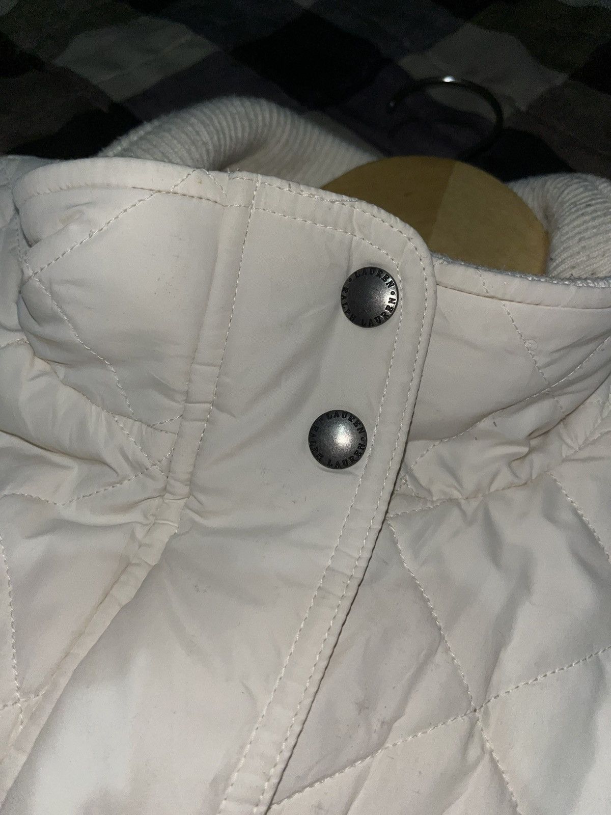Ralph Lauren Women's Cream Quilted Lightweight Puffer Jacket size M/L Size M / US 6-8 / IT 42-44 - 3 Thumbnail